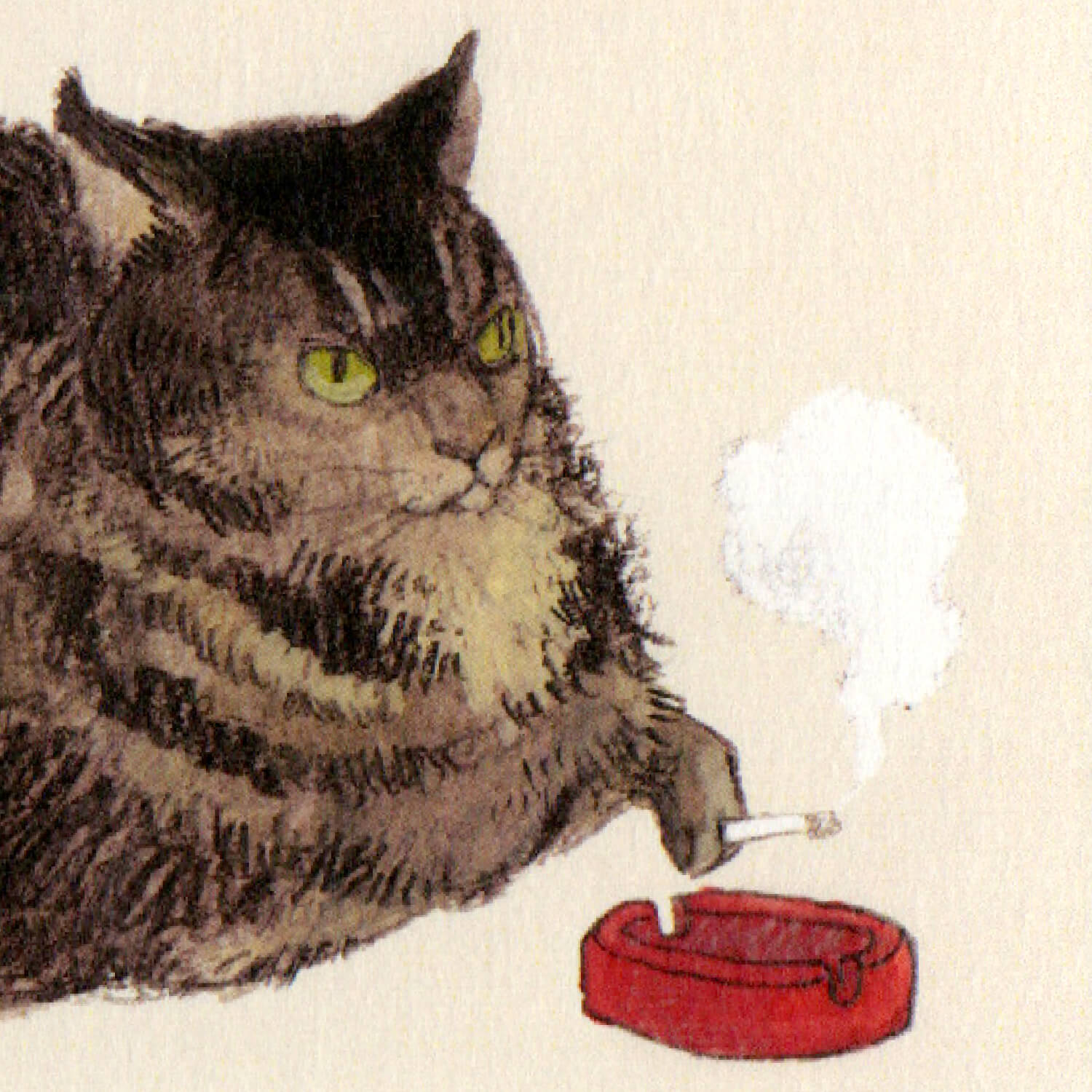 黒山 Kathy Lam Postcard – The Smoking Cat
