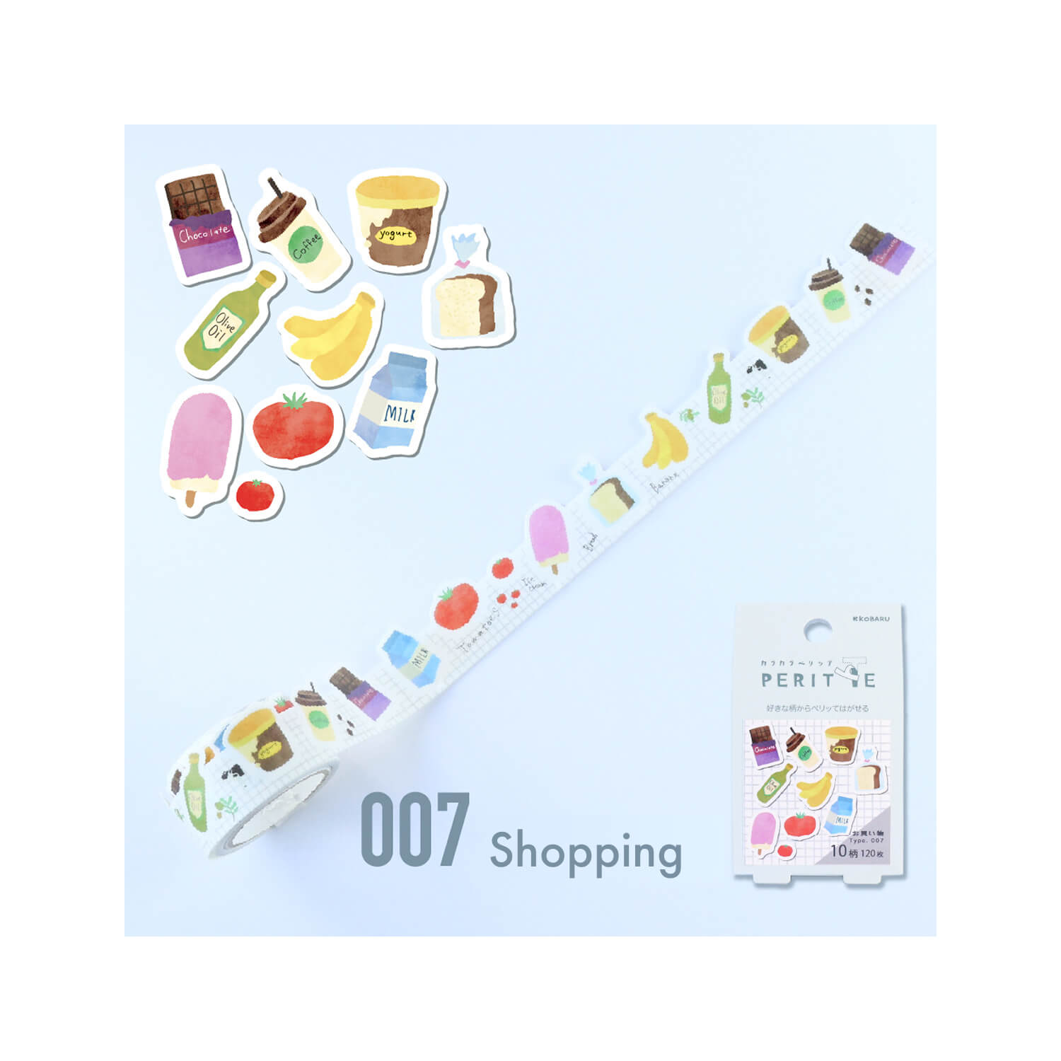 Kobaru Kara Kara Peritte Sticker Roll