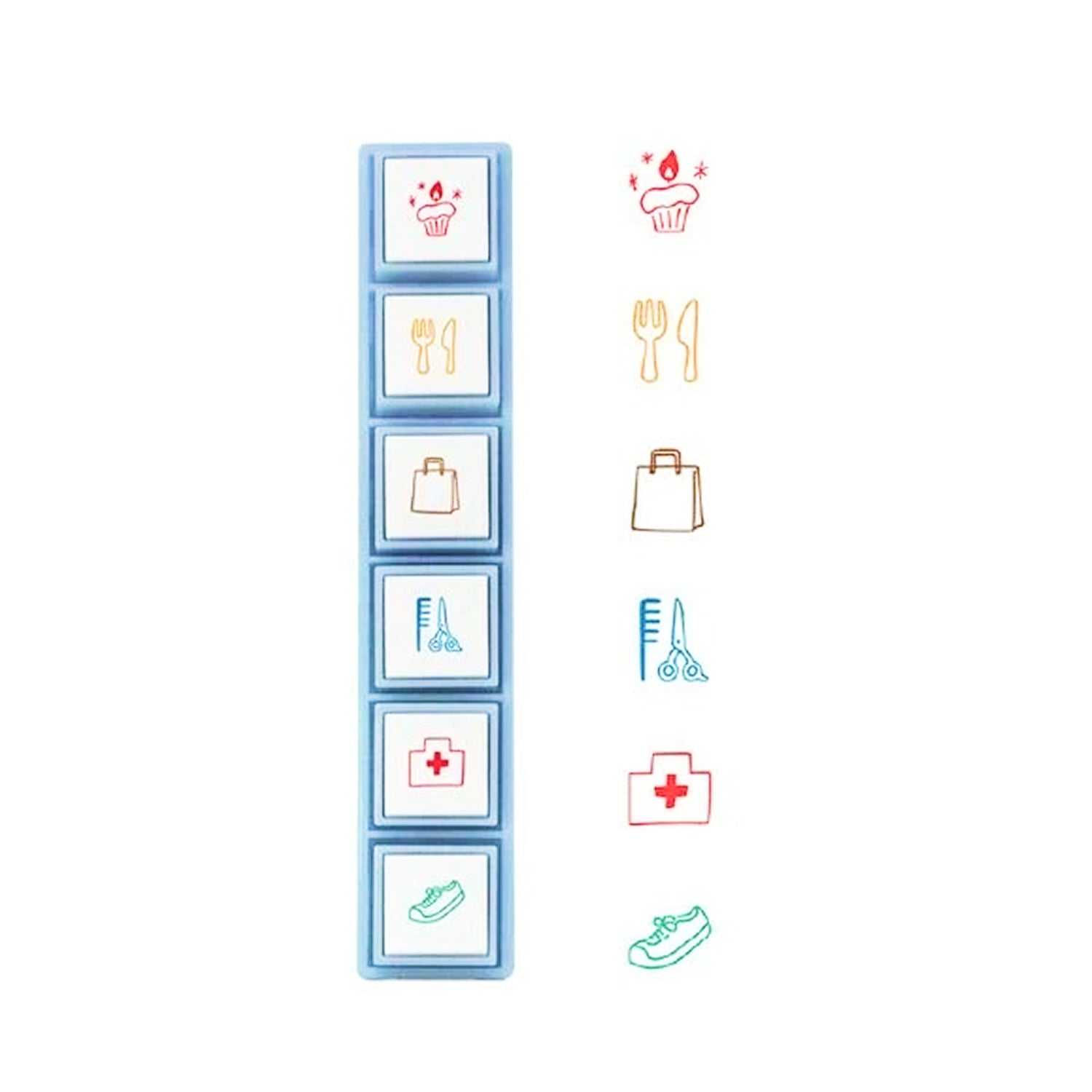 Kodomo No Kao Pochitto Pick 6 Push Button Stamp