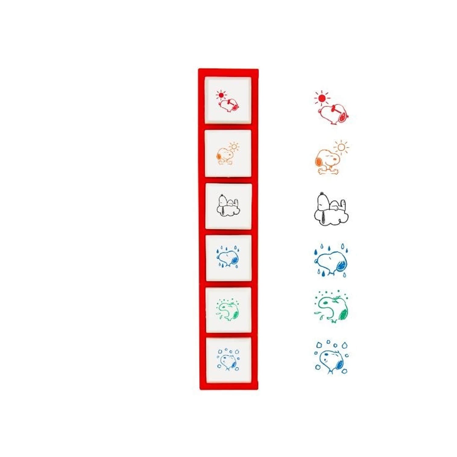 Kodomo No Kao x Peanuts Pochitto Pick 6 Push Button Stamp