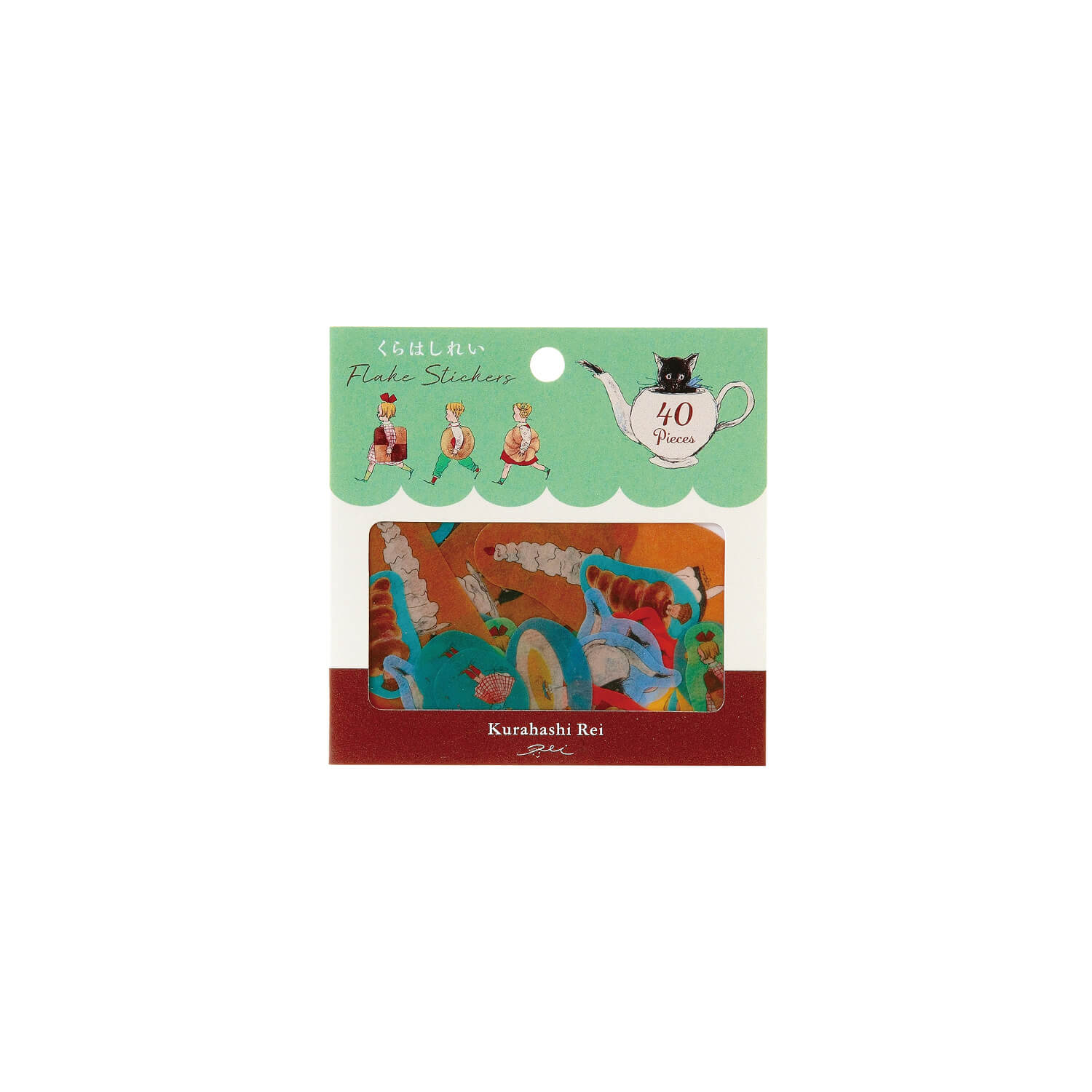 Kurahashi Rei Flake Stickers – Green