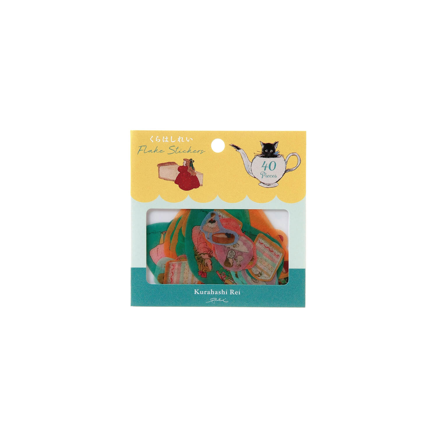 Kurahashi Rei Flake Stickers – Yellow