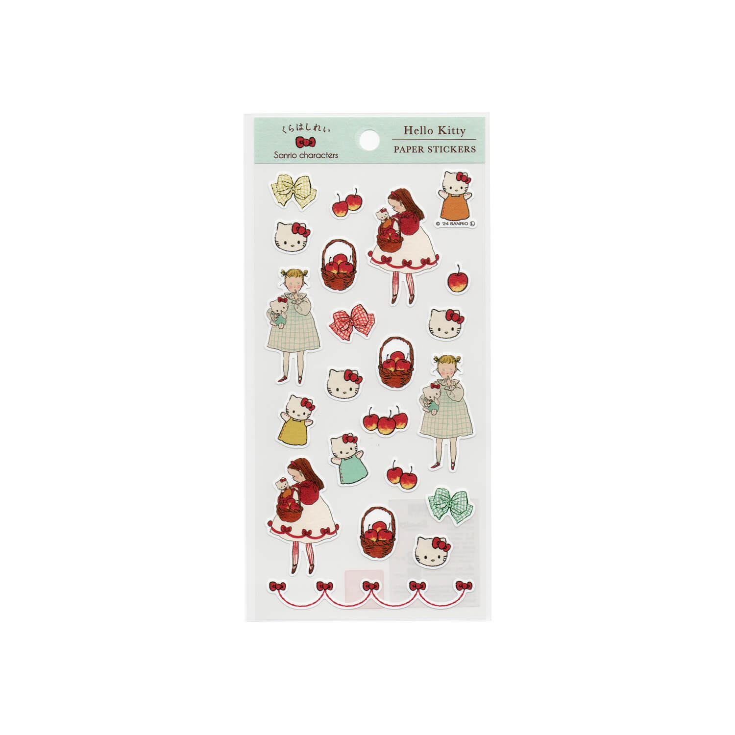 Kurahashi Rei Paper Sticker Sheet – Hello Kitty (Apple)