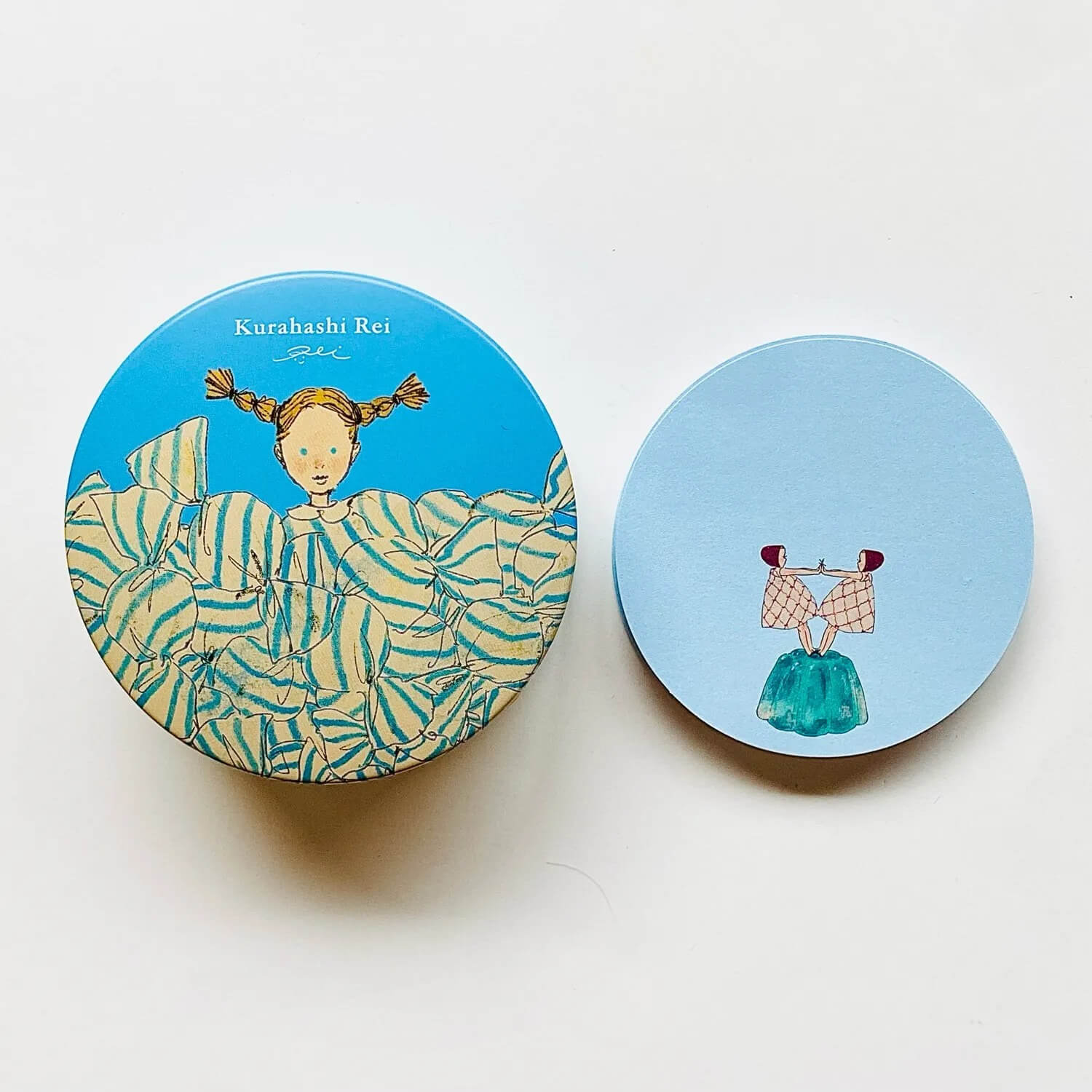 Kurahashi Rei Tin Memo Pad – Blue