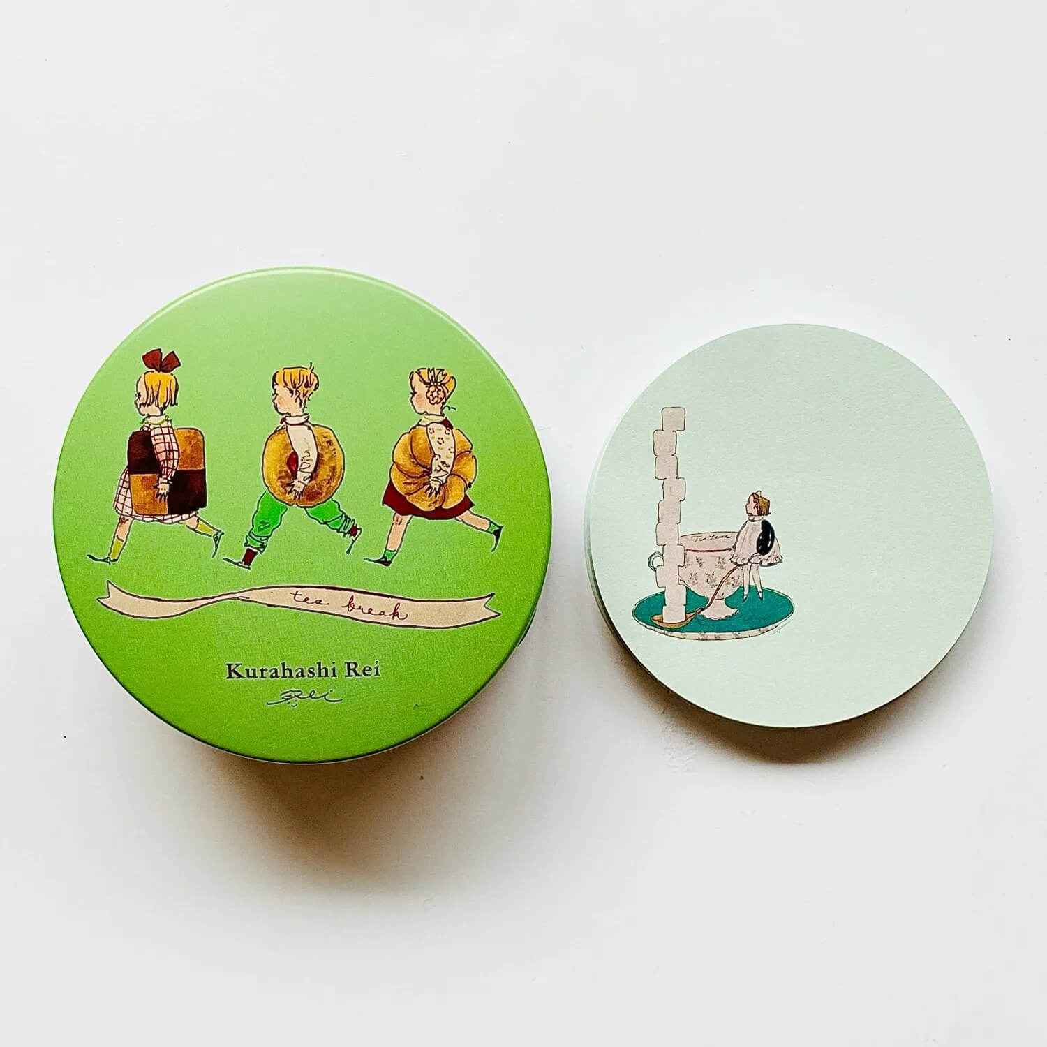 Kurahashi Rei Tin Memo Pad – Green