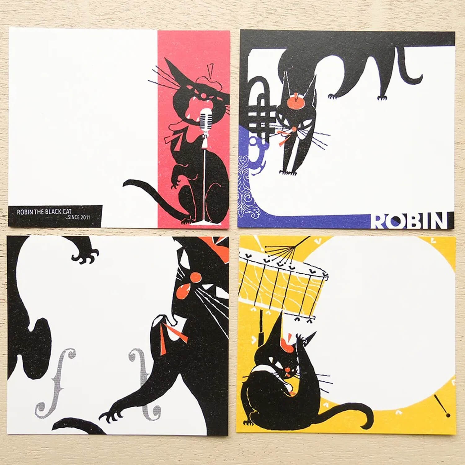 Kuroneko Isho Block Memo – Robin the Black Cat | All Stationery