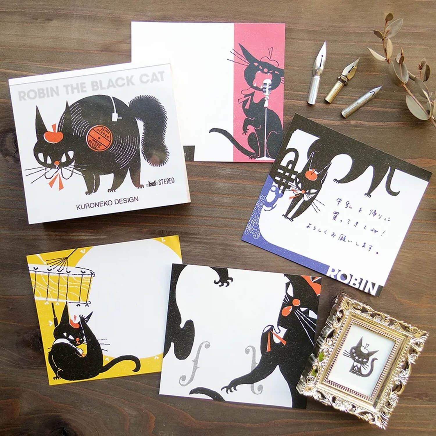 Kuroneko Isho Block Memo – Robin the Black Cat | All Stationery
