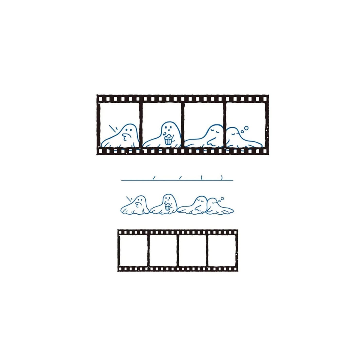 Kutsuwa Hancoco Deco Stamp - Cinema Ghost
