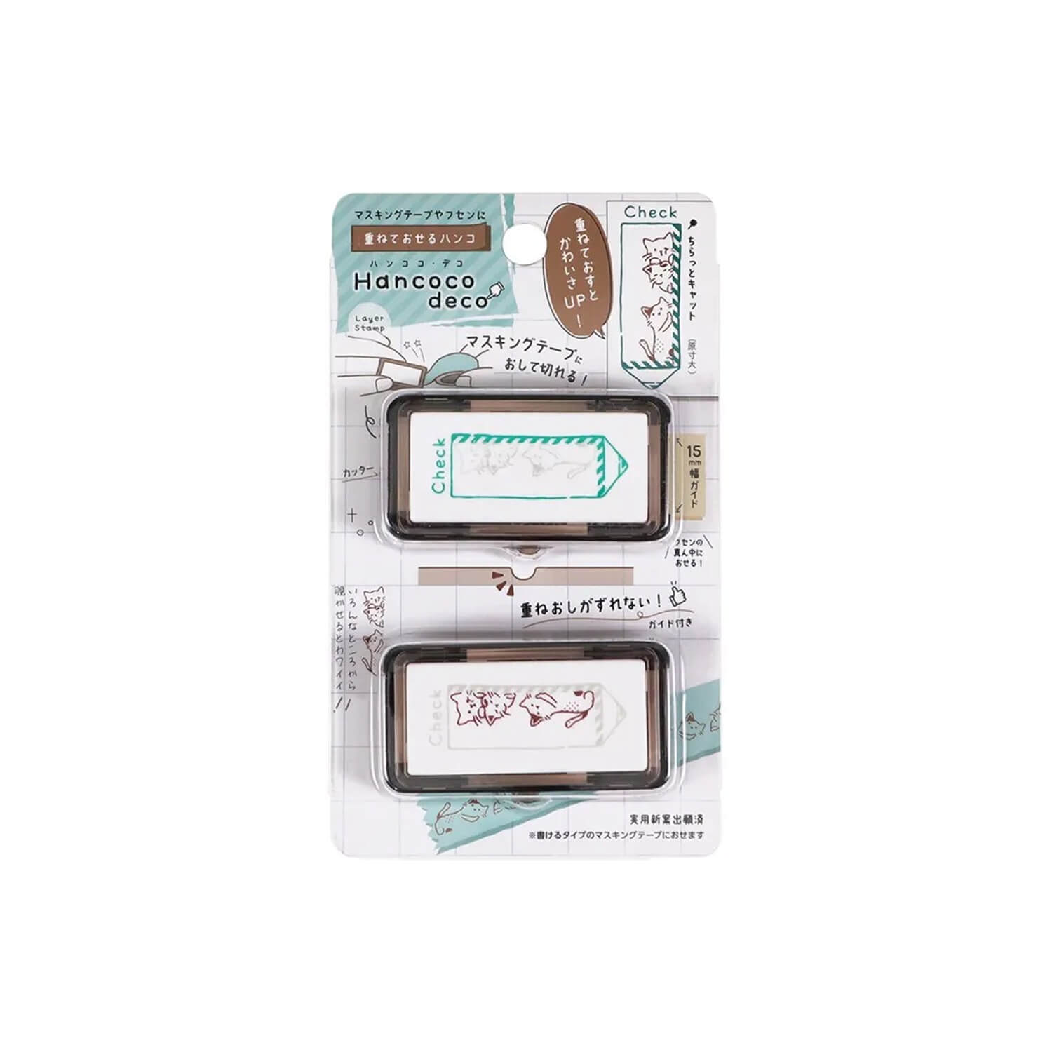 Kutsuwa Hancoco Deco Stamp - Sneak-Peek Cat