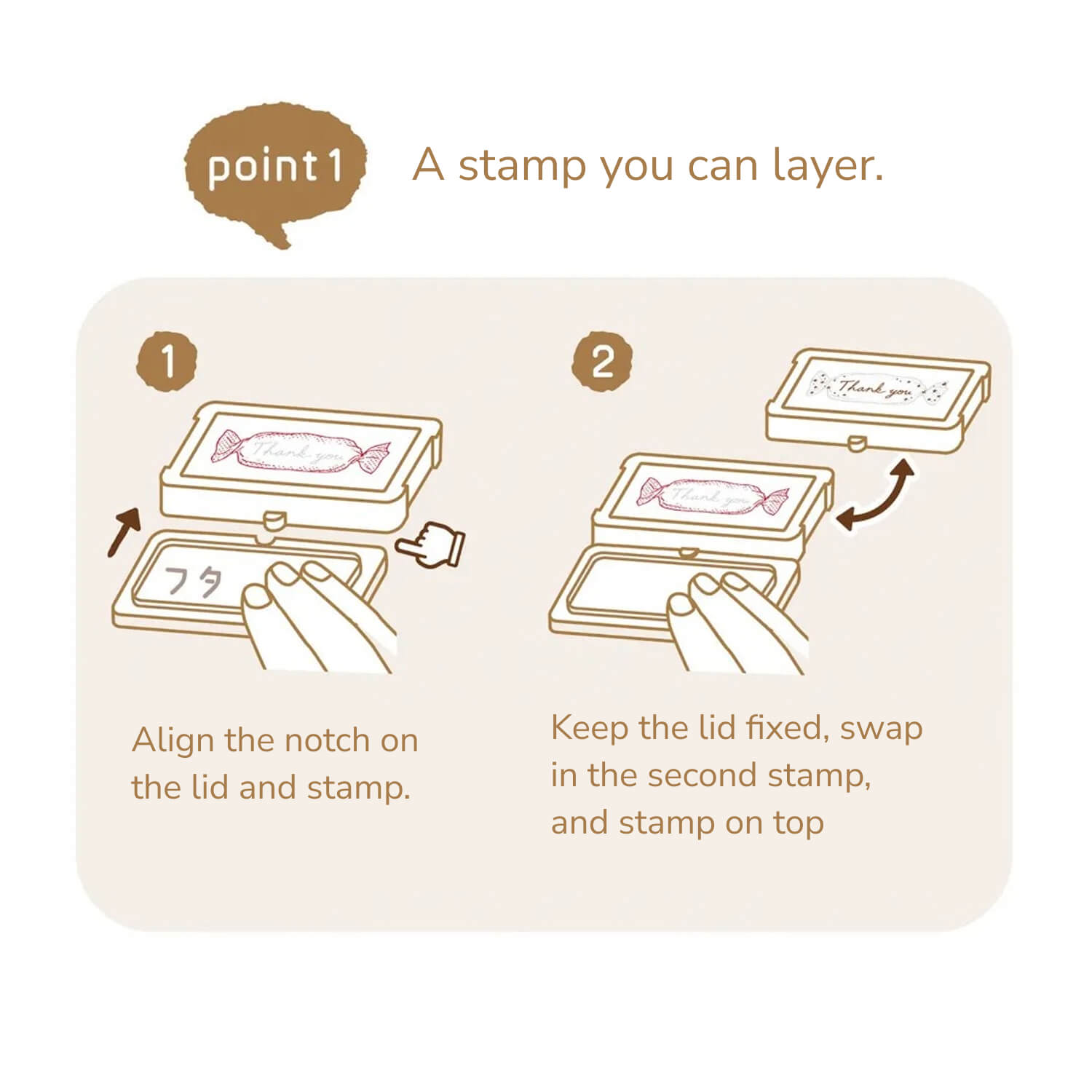 Kutsuwa Hancoco Deco Stamp - Peek-a-Boo Dog
