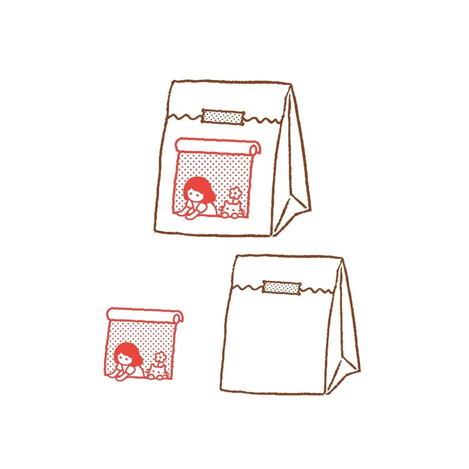 Kutsuwa Hanko Slide Stamp - Girl House