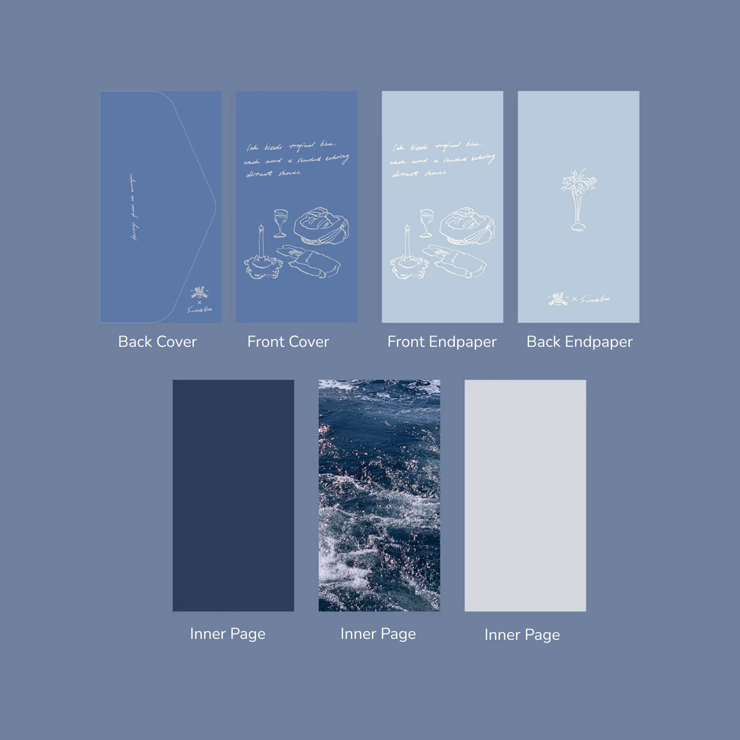 Square Studio Leisure Days Traveler's Notebook Inserts - Salty Breeze