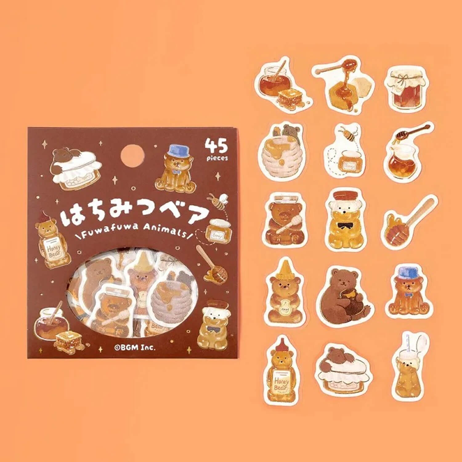 BGM Foil Flake Sticker Set - Honey Bear