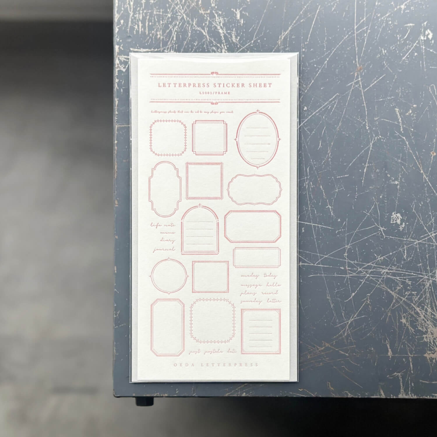 (Limited Edition) Oeda Letterpress Frame Pattern Sticker Sheet