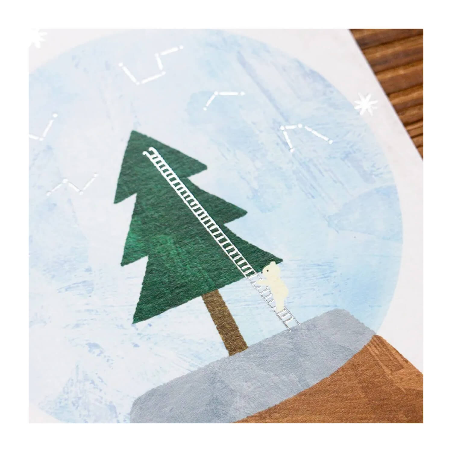 Mariko Fukuoka Foil Postcard – Snow Globe