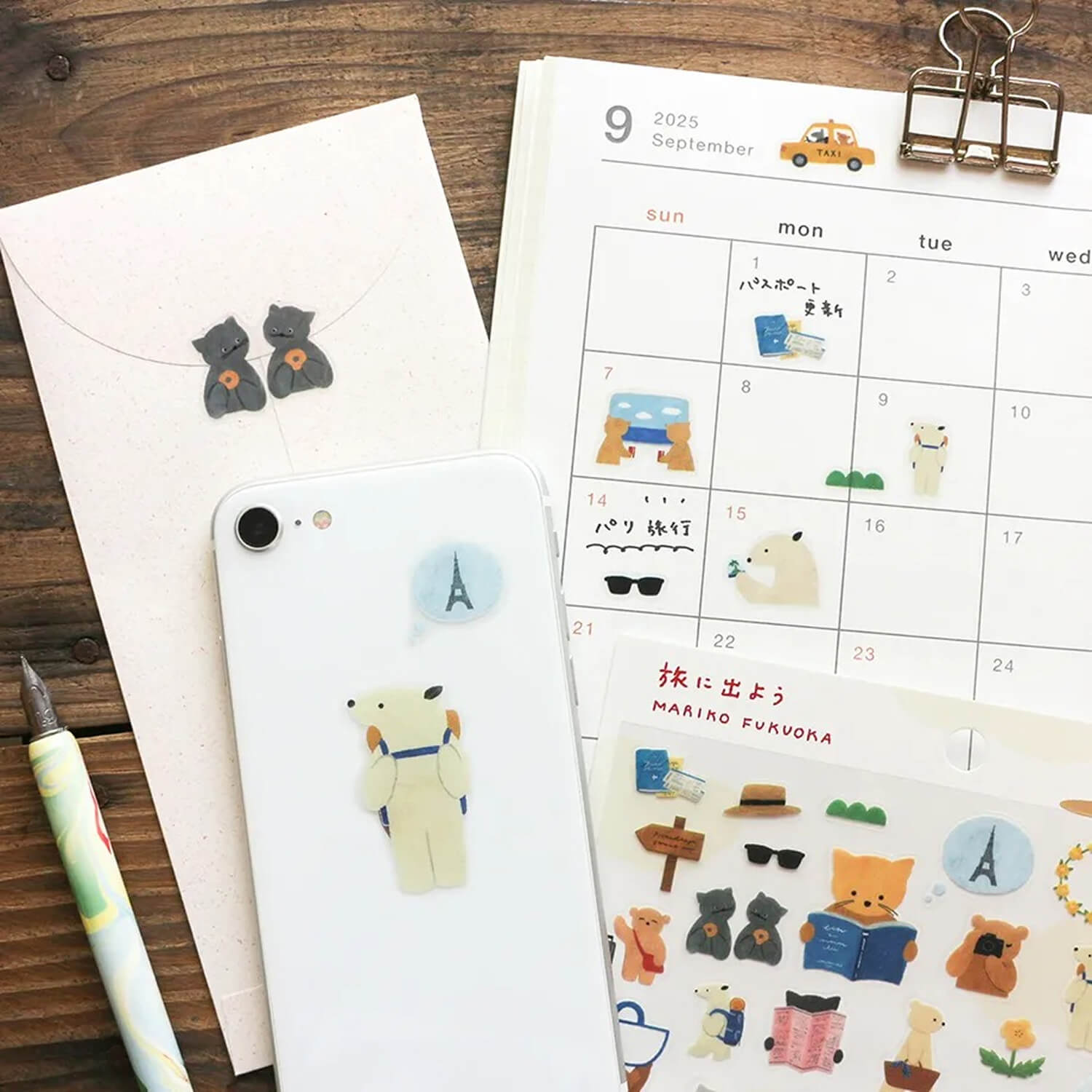 Mariko Fukuoka Sticker Sheet – Let’s Travel