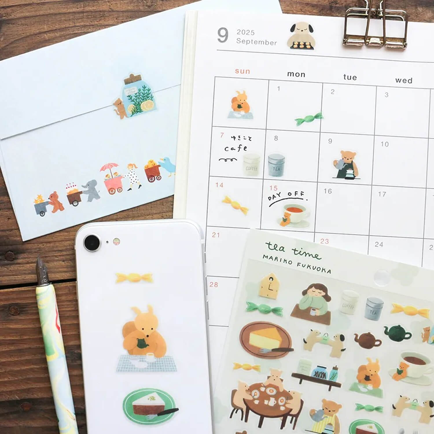 Mariko Fukuoka Sticker Sheet – Tea Time