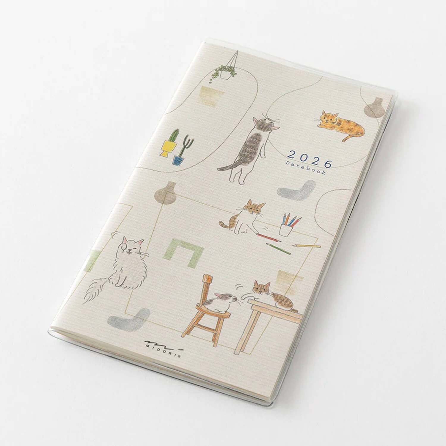 Midori 2026 Pocket Diary B6 Slim - Cats