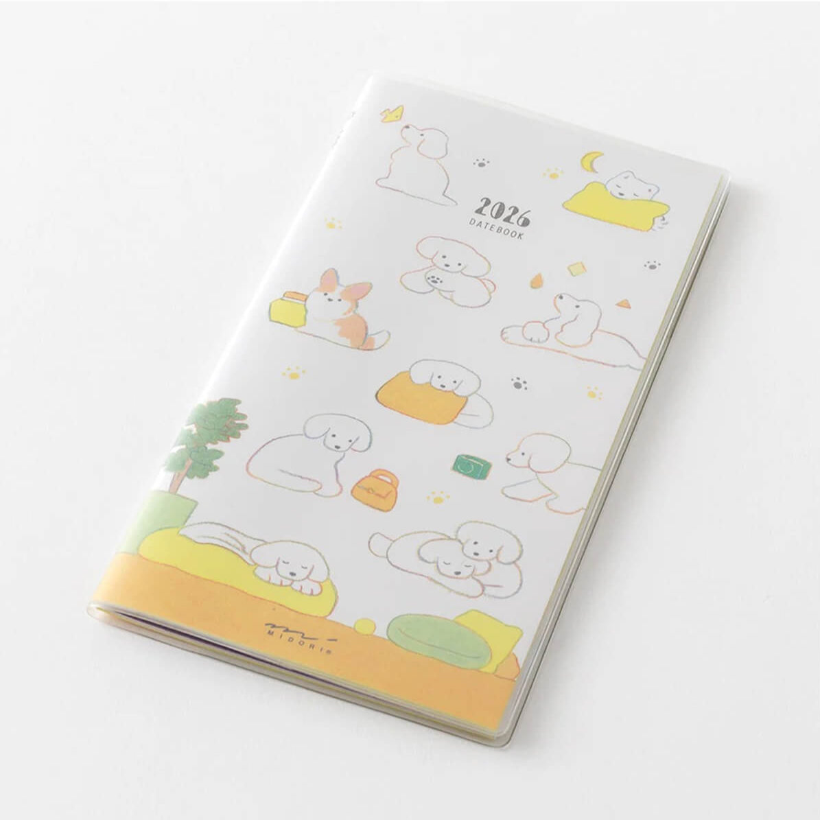 Midori 2026 Pocket Diary B6 Slim - Dogs