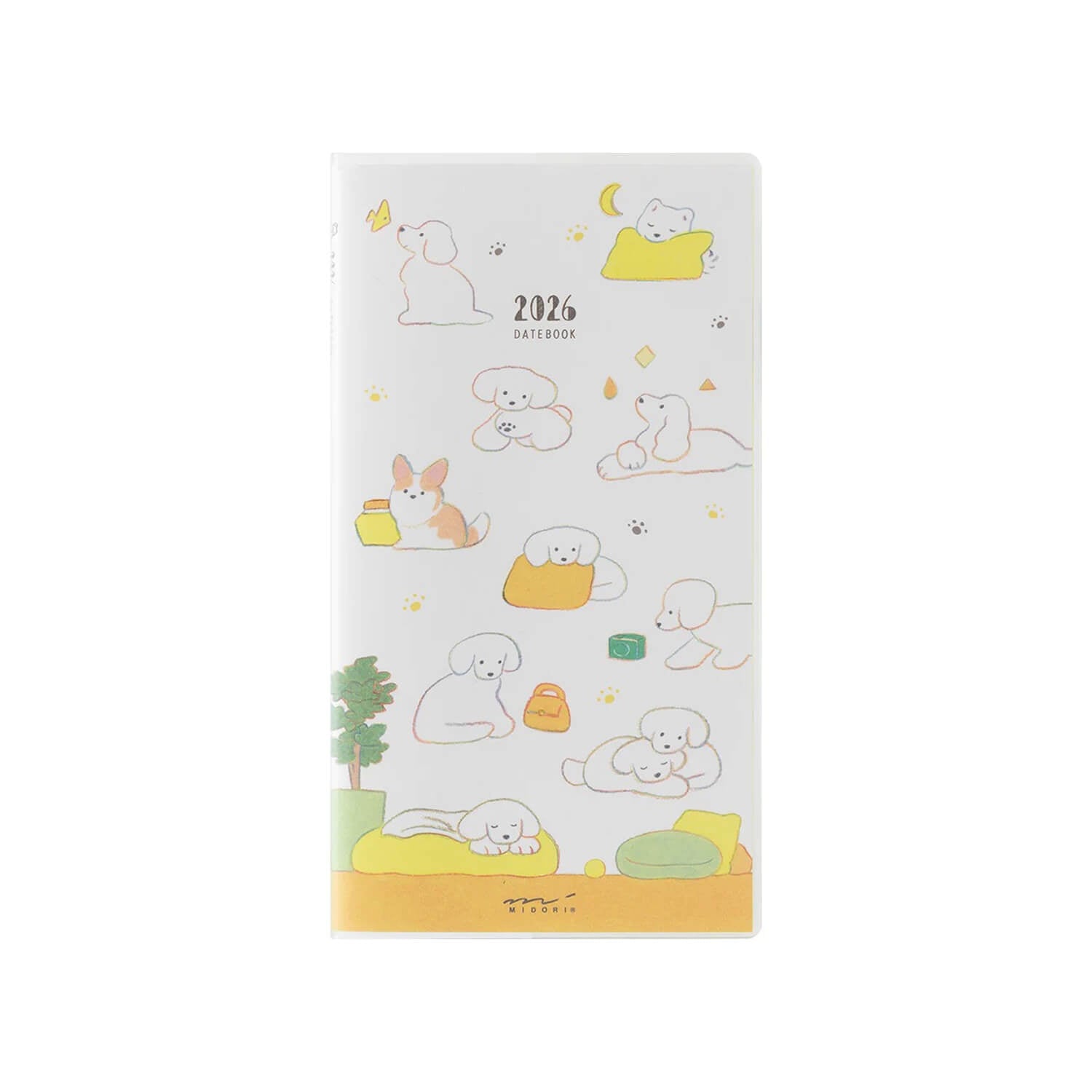 Midori 2026 Pocket Diary B6 Slim - Dogs