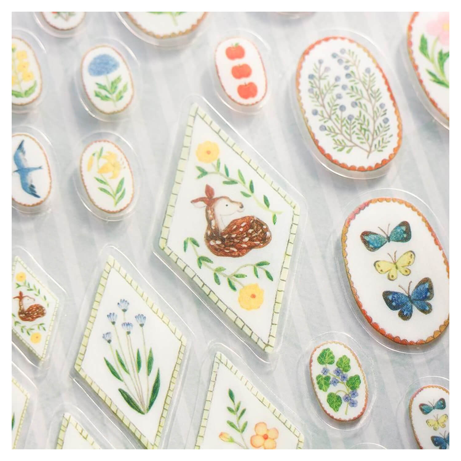 Midori Asano Clear Sticker – Birds Song & Deer Dream