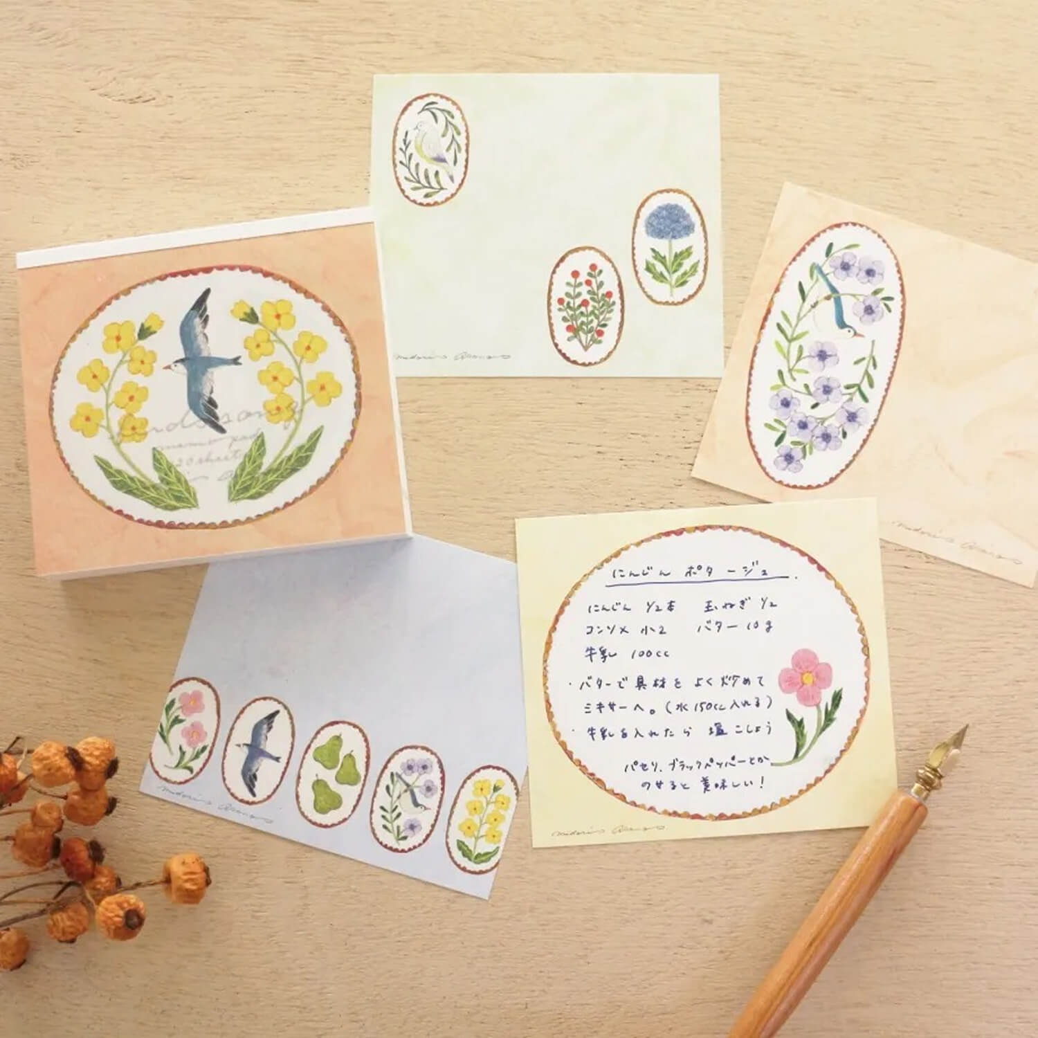 Midori Asano Memo Block – Birds Song