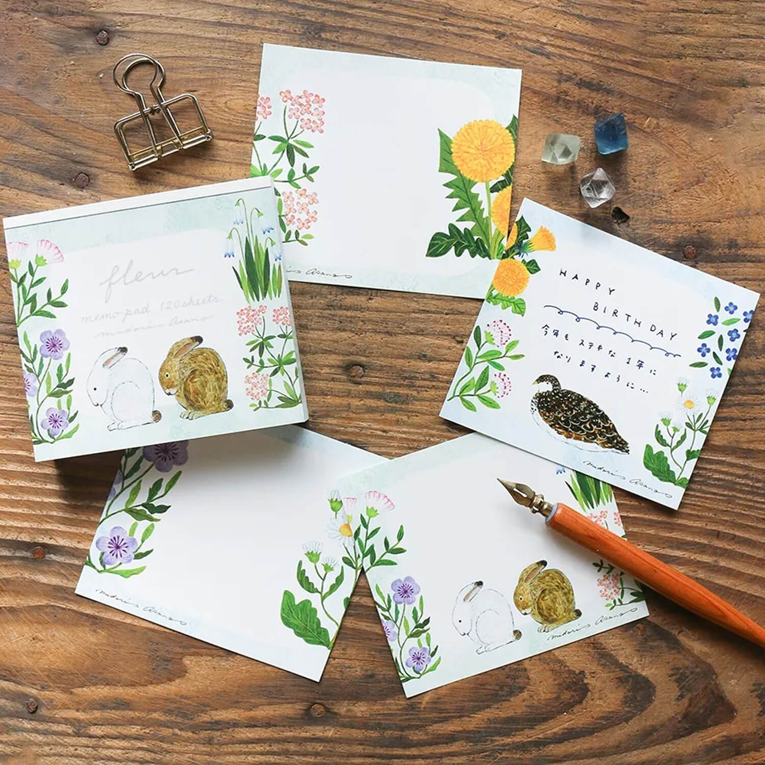 Midori Asano Memo Block – Fleur
