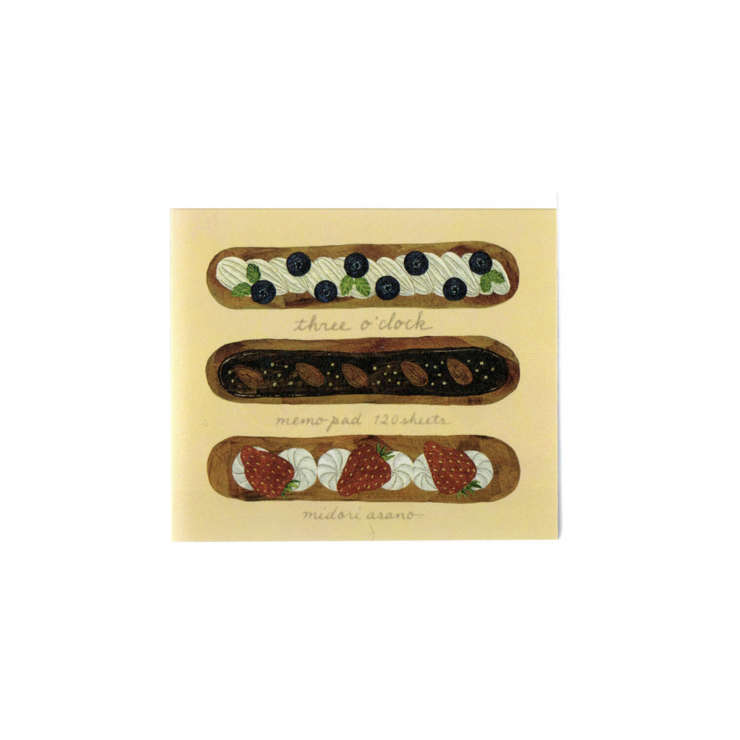 Midori Asano Memo Block – Three O’Clock