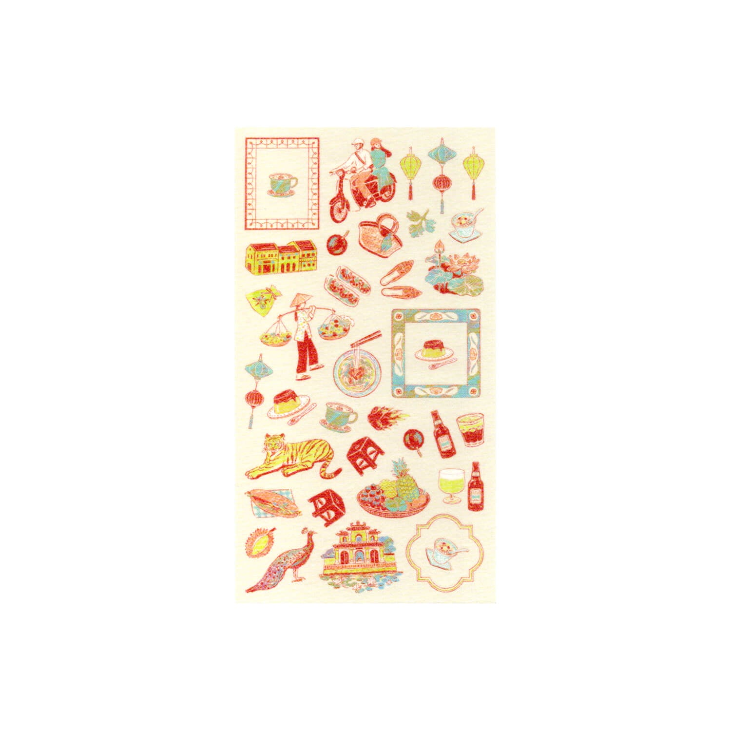 Midori Planner Sticker Sheet - Vietnam