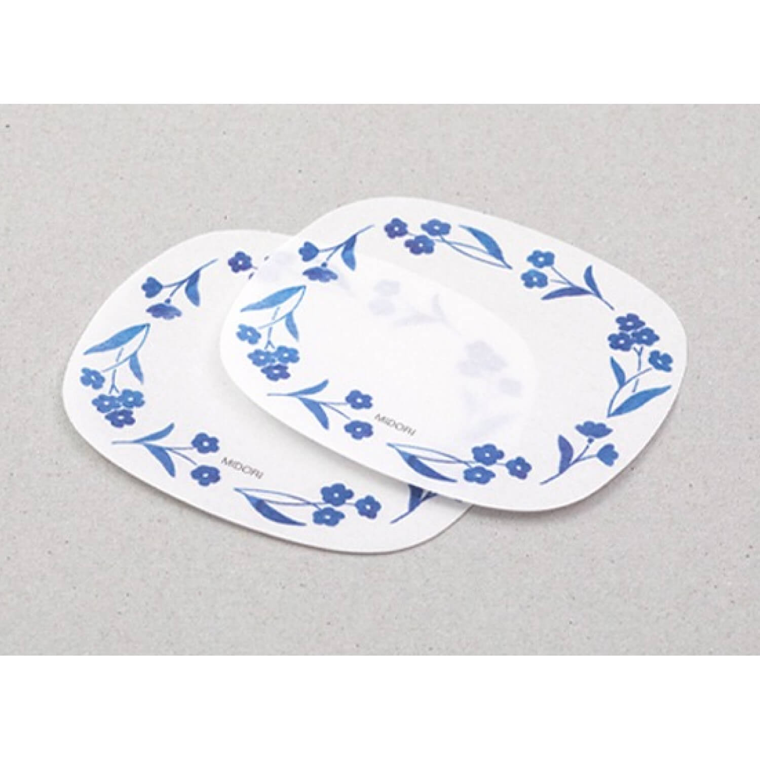 Midori Translucent Sticky Notes – Blue Flowers