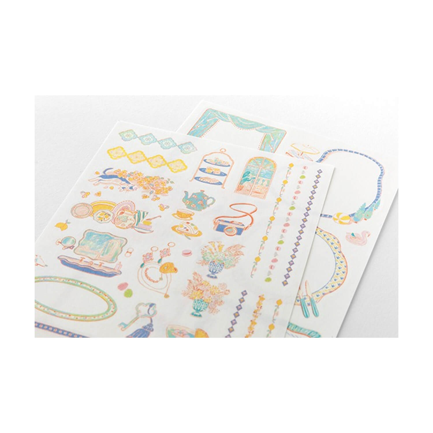 Midori Yurulog Transfer Stickers - 2 sheets - Journey and Hotel