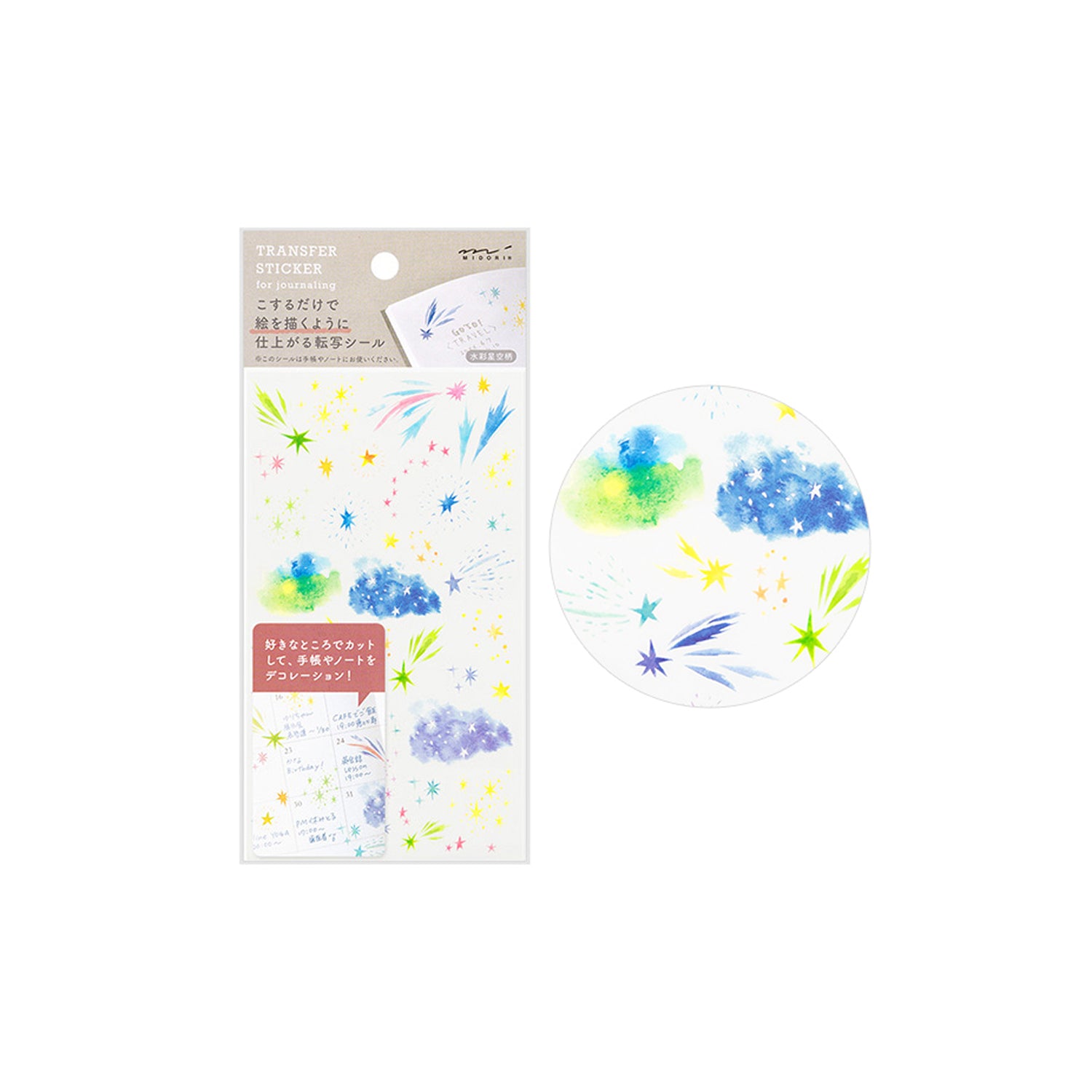 Midori transfer stickers