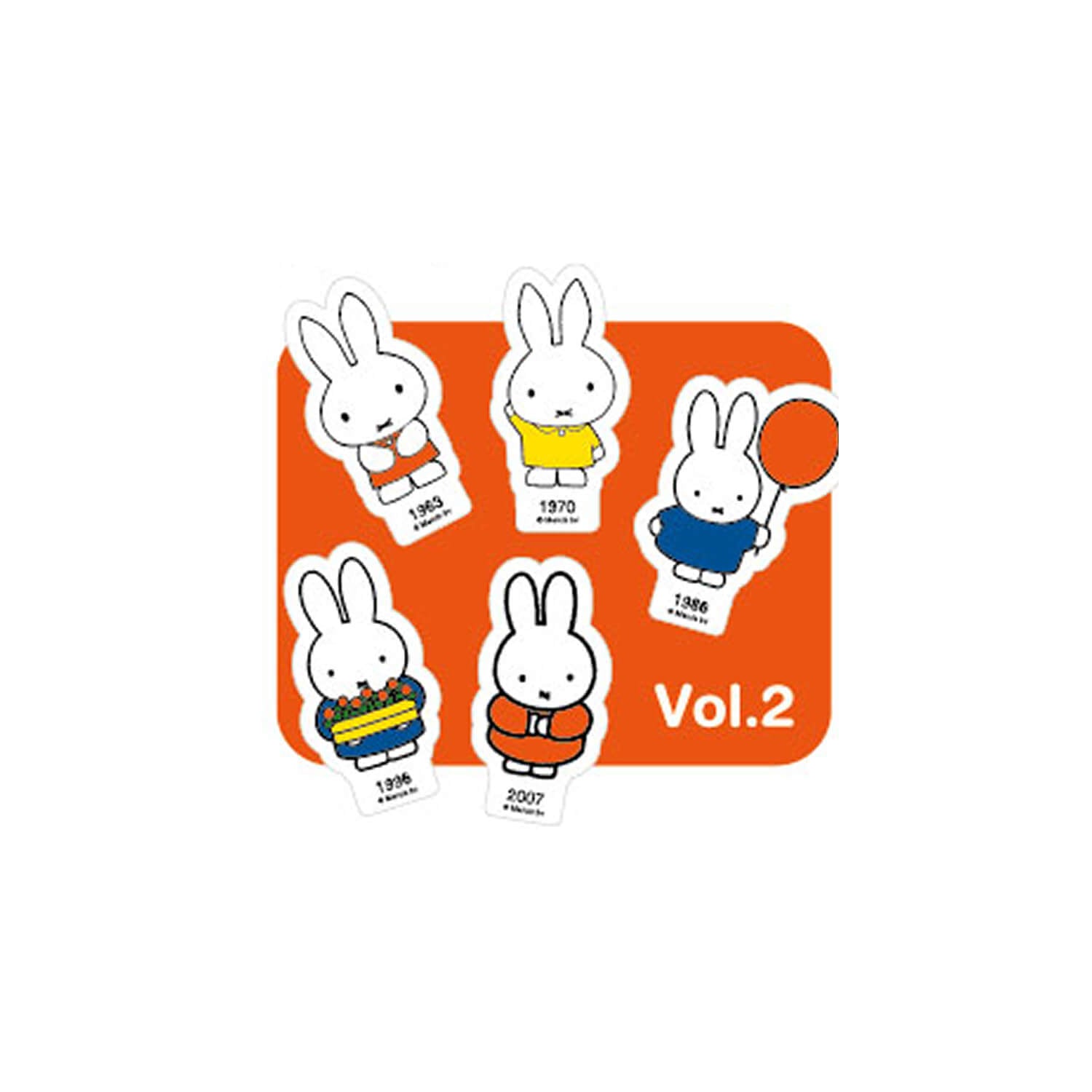 Miffy 70th Anniversary Flake Stickers