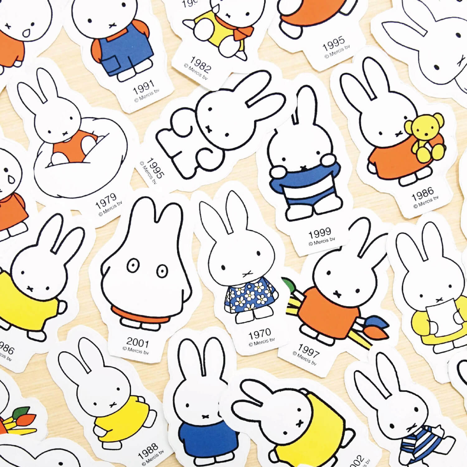 Miffy 70th Anniversary Flake Stickers