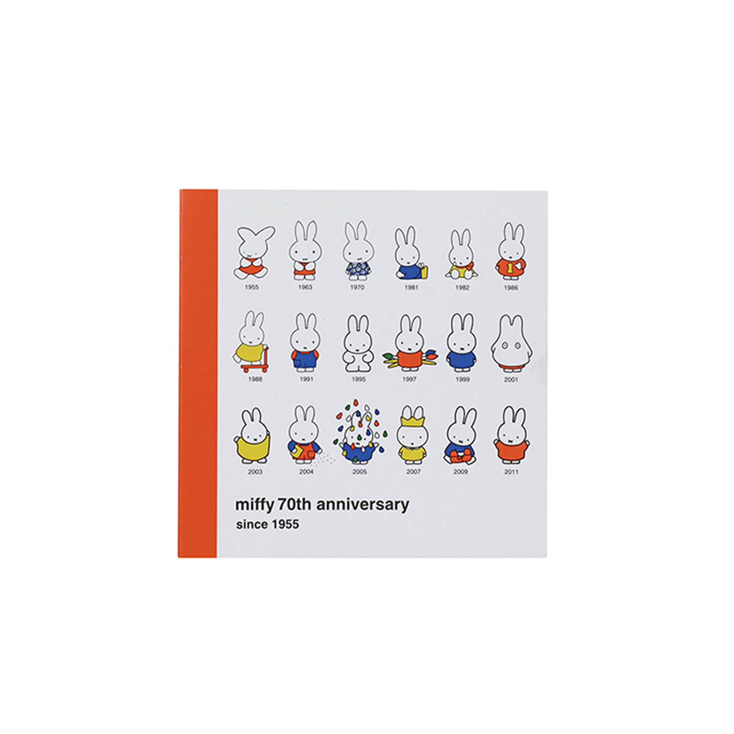 Miffy 70th Anniversary Square Memo Pad A