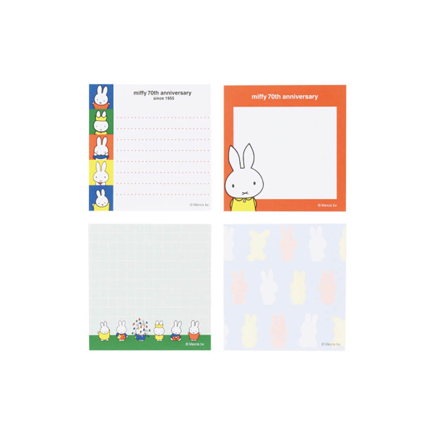 Miffy 70th Anniversary Square Memo Pad B