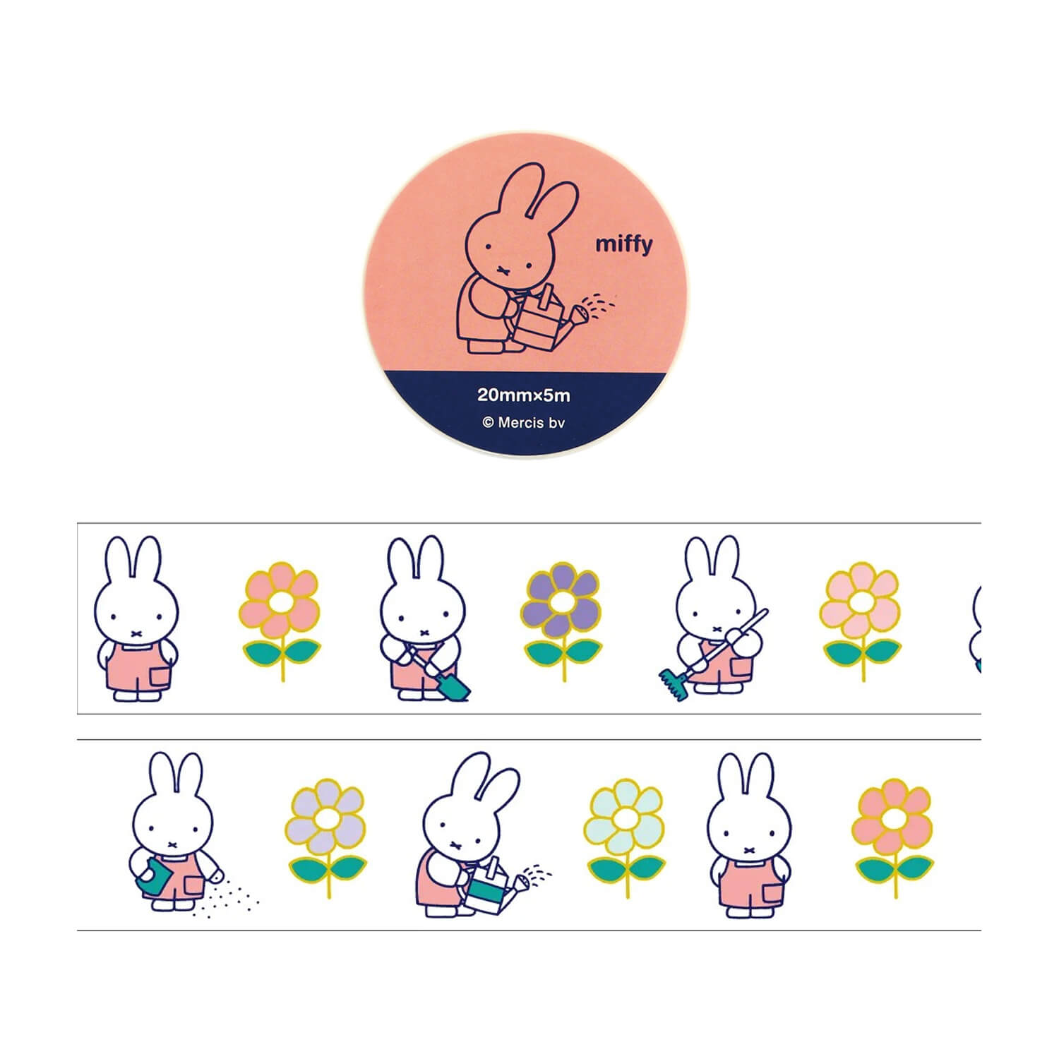Miffy Gold Foil Masking Tape - Garden