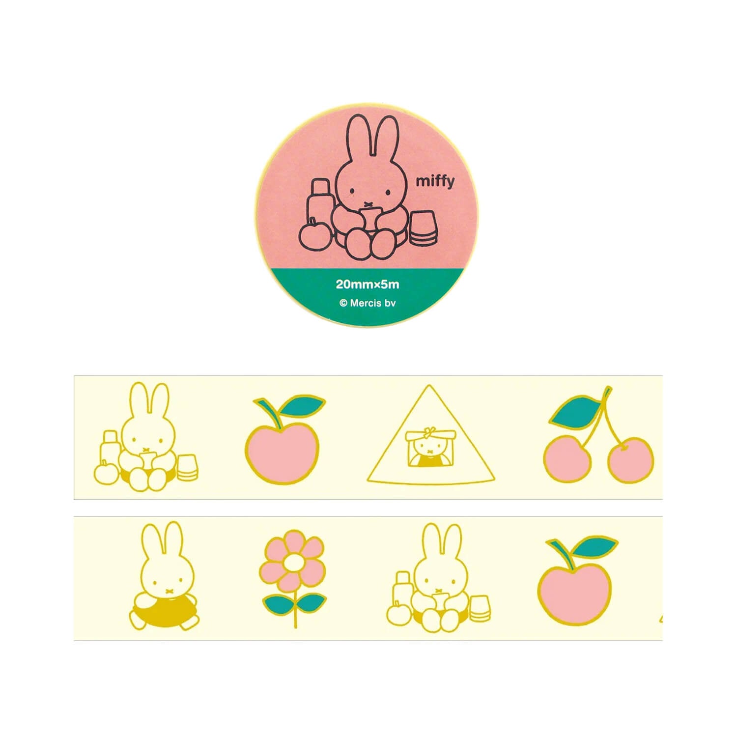 Miffy Gold Foil Masking Tape - Picnic