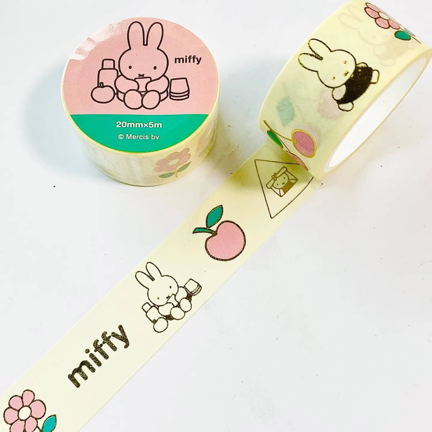 Miffy Gold Foil Masking Tape - Picnic