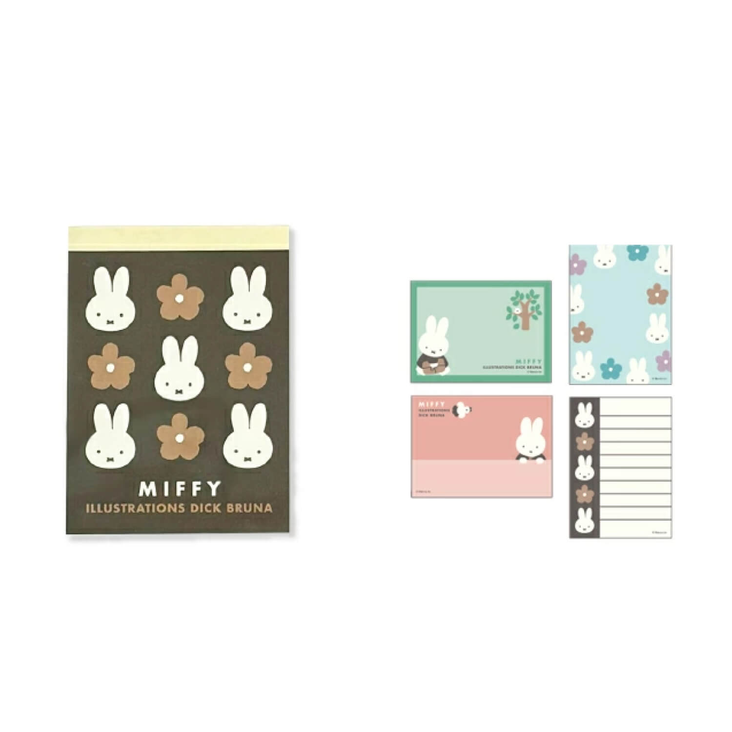 Miffy Memo Pad - Brown Flower