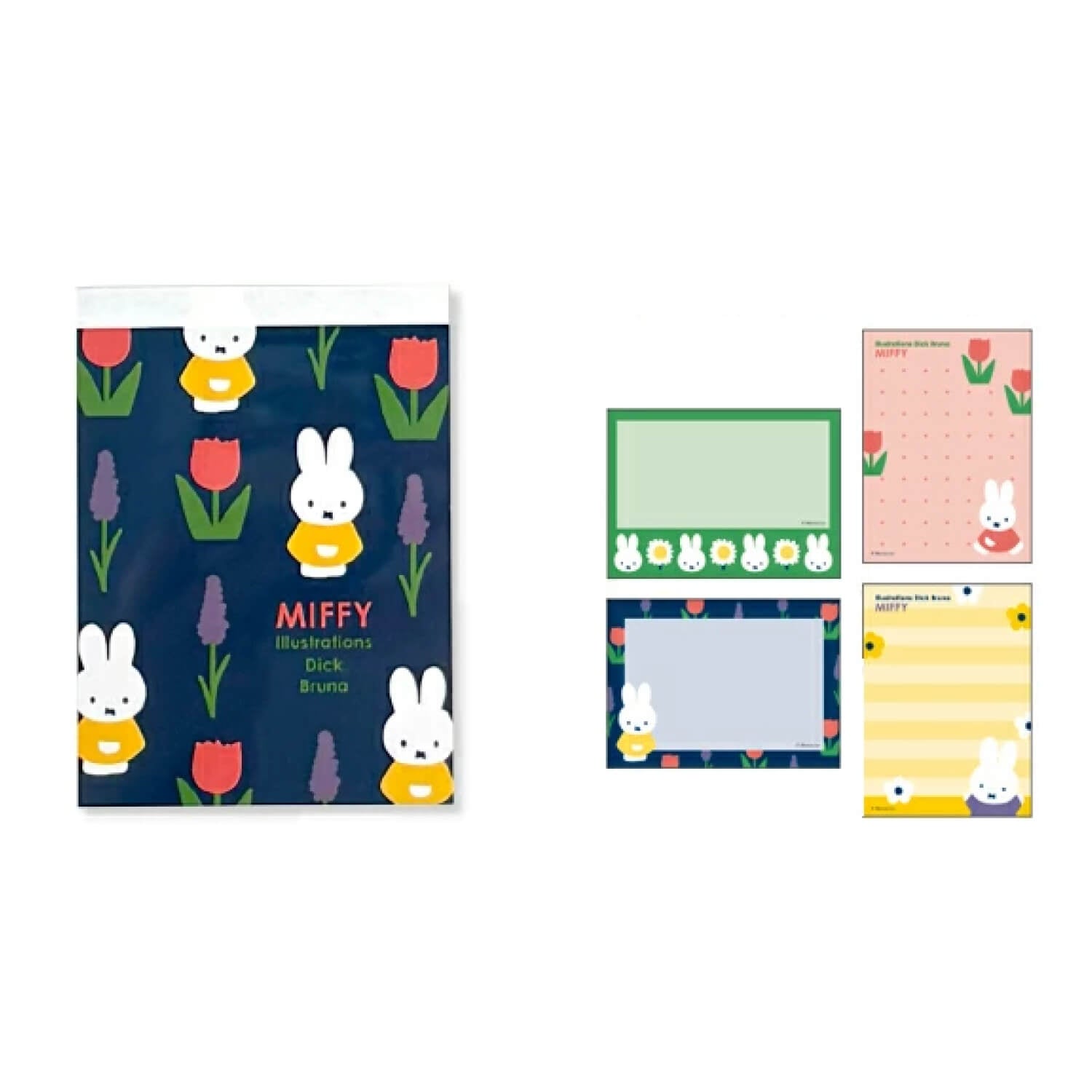 Miffy Memo Pad - Navy Flower