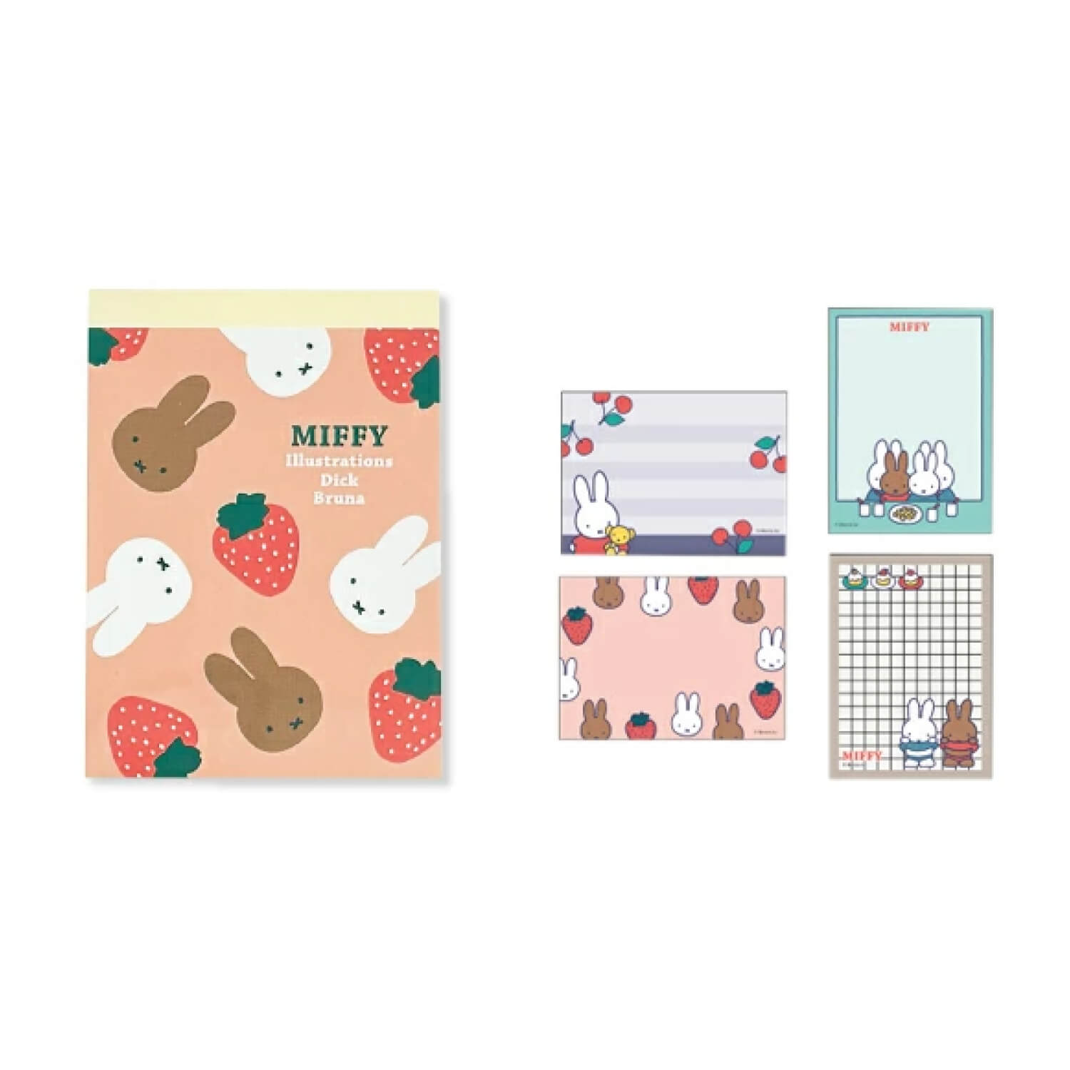 Miffy Memo Pad - Pink Strawberry
