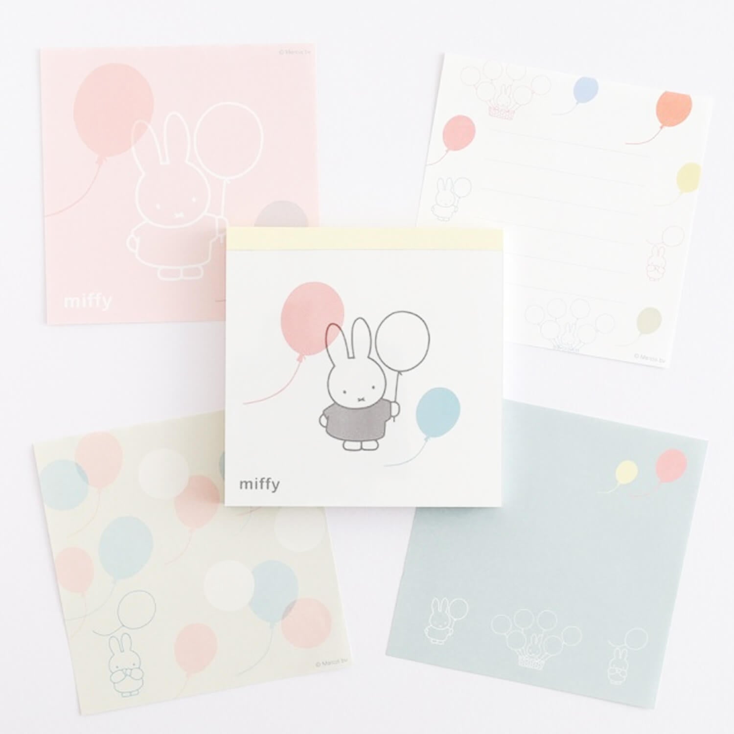 Miffy Square Memo Pad - Balloon