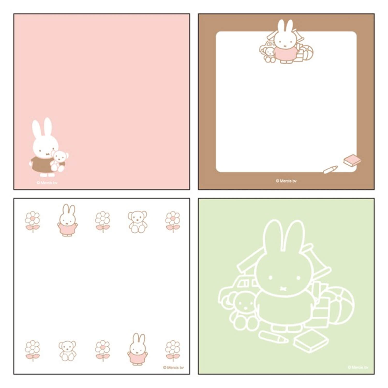 Miffy Square Memo Pad - Favorite