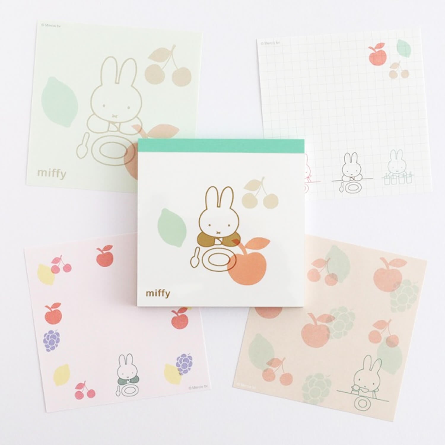 Miffy Square Memo Pad - Fruits
