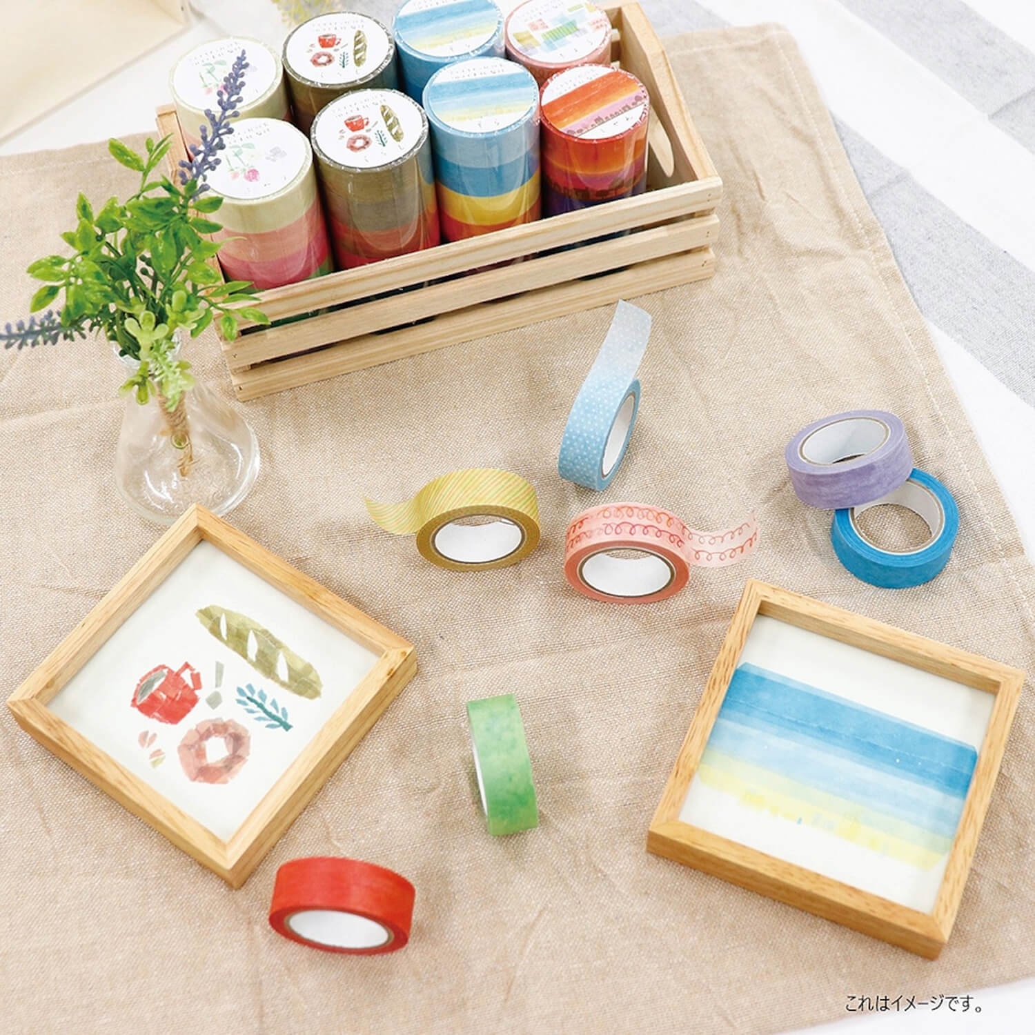 Miki Tamura Chigiri-e Masking Tape – Fluffy 6-Color Set