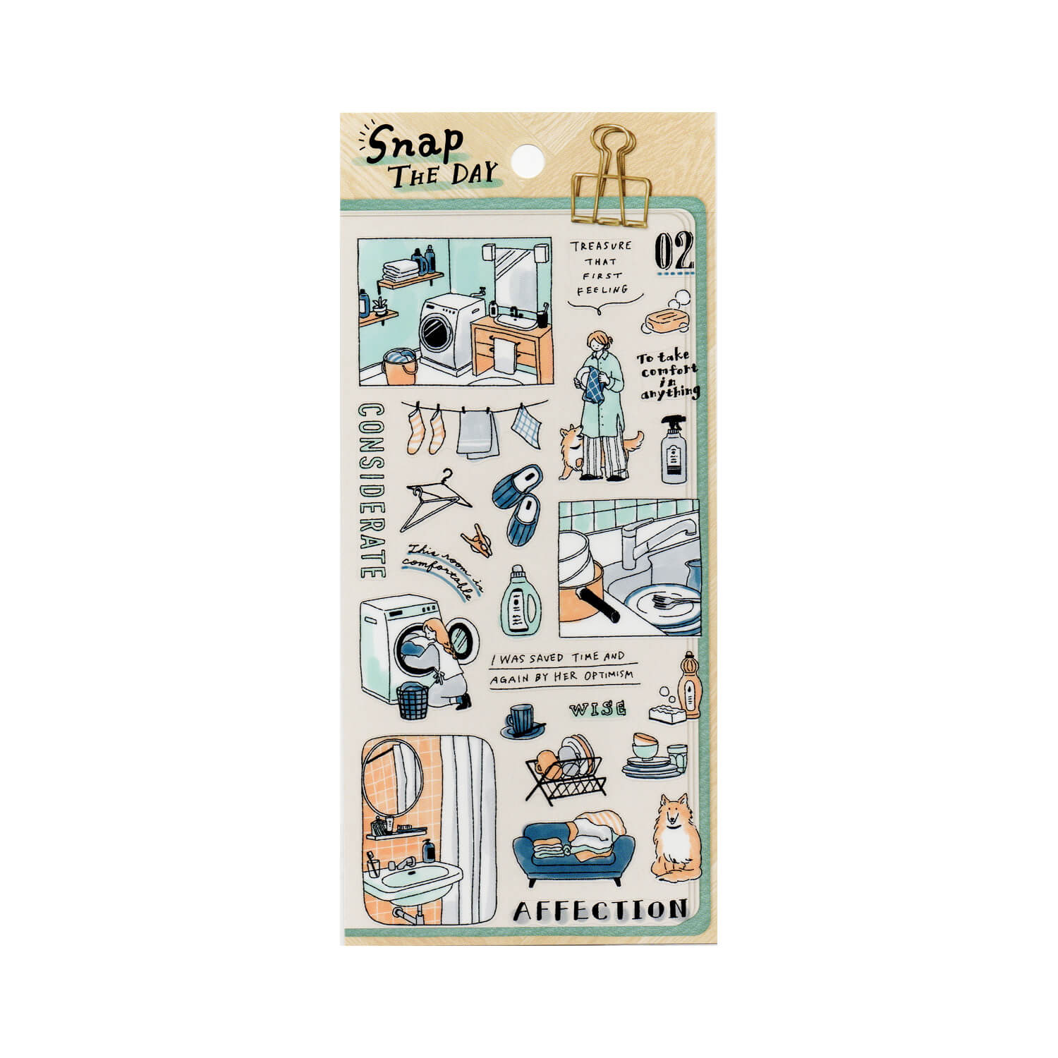 Mind Wave Snap the Day Sticker Sheet - Laundry