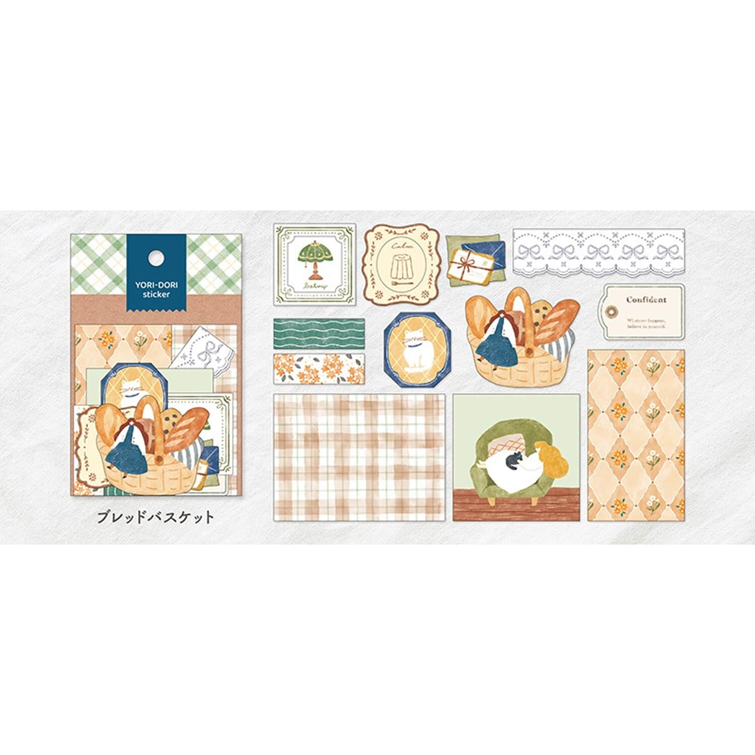 Mind Wave Yoridori Flake Stickers - Bread Basket