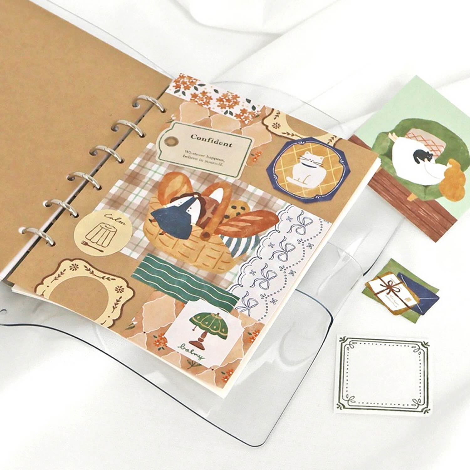 Mind Wave Yoridori Flake Stickers - Bread Basket