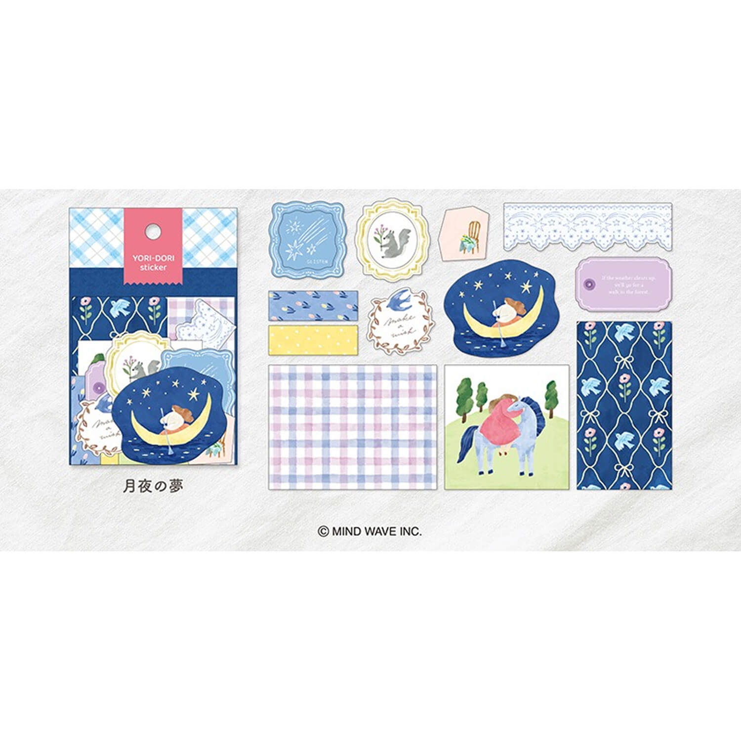 Mind Wave Yoridori Flake Stickers - Moonlit Dreams